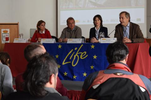 Acto de presentación de resultados del proyecto LIFE+ Urogallo cantábrico celebrado en Ponga (Asturias)